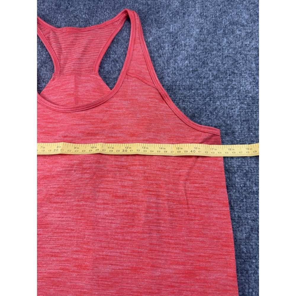 Lululemon Womens Twist Back Racerback Tank Heathered Coral Active Top Size 12 - Picture 4 of 10